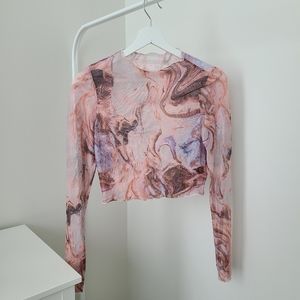 SHEIN sheer crop top